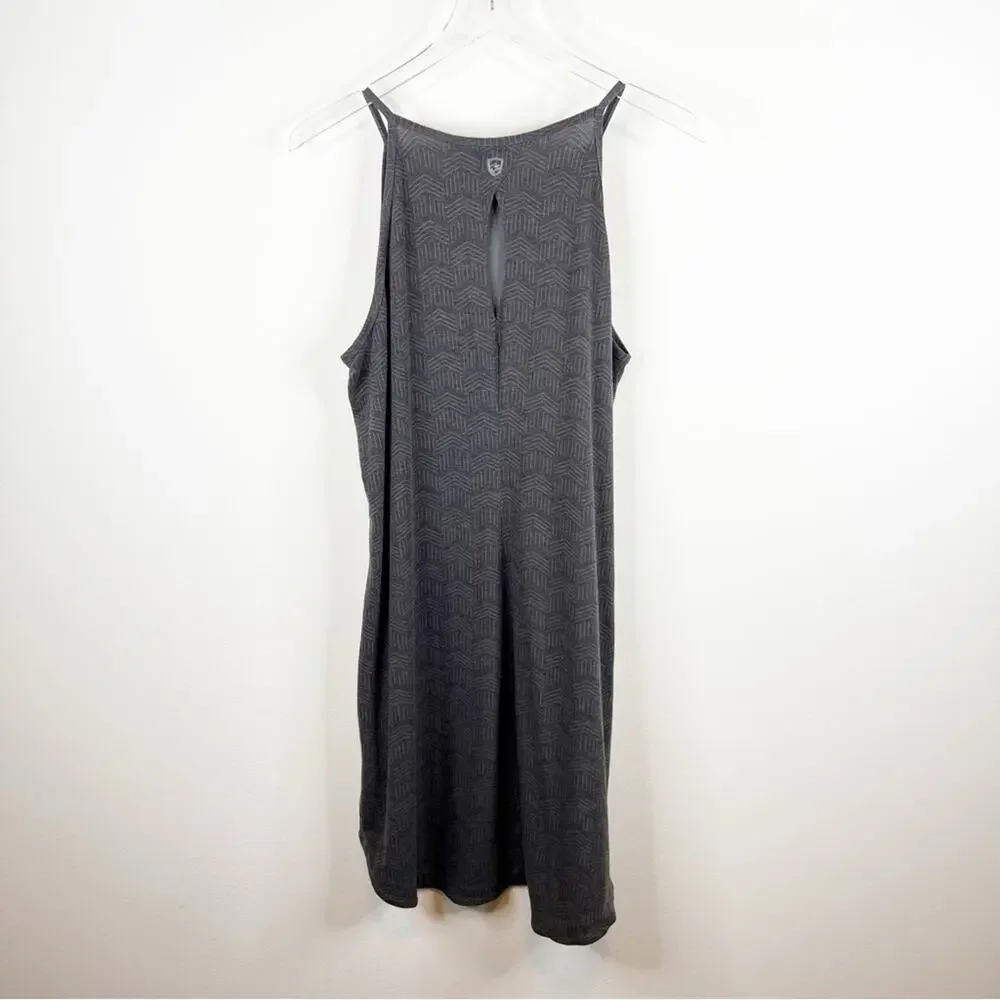 Kuhl Kira Sleeveless Mini Dress XL Pavement Print Grey - Picture 3 of 7